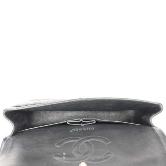 Chanel Small Classic Flap Quilted Caviar Leather Shoulder Bag Black - Picture 13 of 15